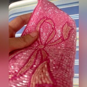 Beaded Y2K Vintage Coquette Wristlet Bow Ribbon Pink Balletcore Valentine's Day